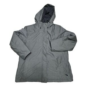 LL Bean Winter Warmer Jacket Women Large PET Fleece Lined Gray Gorpcore Outdoor